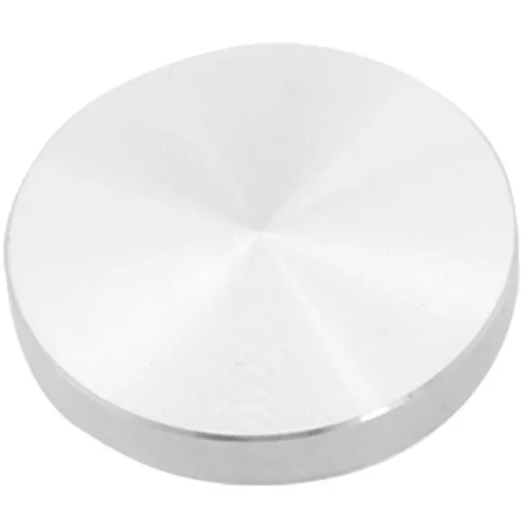 Glasplade adapter bordben, aluminium, rund, 50x8mm, sølv