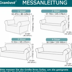 Grå 3-personers moderne sofaovertræk, Jacquard, elastisk, til stue, ideel som beskyttelse mod hunde og kæledyr