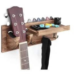 Guitarvægophæng i træ - Væghængt guitarstativ