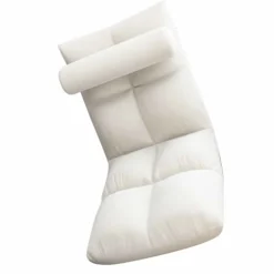 Gulvstol med ryglæn Fælles sofa Stol Sleeper Bed Sofa Liggestol Gulv Gaming Stol Meditationsstol til voksne Hvid