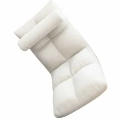 Gulvstol med ryglæn Fælles sofa Stol Sleeper Bed Sofa Liggestol Gulv Gaming Stol Meditationsstol til voksne Hvid