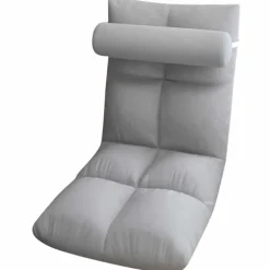 Gulvstol med ryglæn Foldbar Sofa Stol Sleeper Bed Sofa Lænestol Gulv Gaming Stol Meditationsstol til voksne Grå