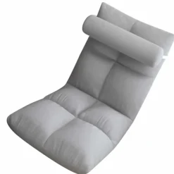 Gulvstol med ryglæn Foldbar Sofa Stol Sleeper Bed Sofa Lænestol Gulv Gaming Stol Meditationsstol til voksne Grå