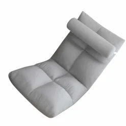 Gulvstol med ryglæn Foldbar Sofa Stol Sleeper Bed Sofa Lænestol Gulv Gaming Stol Meditationsstol til voksne Grå