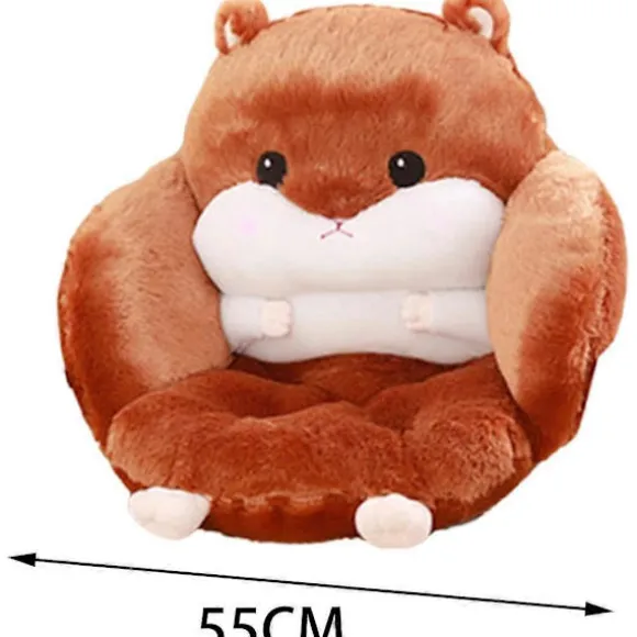 Hamster Siddepude Stol Pude Moderne Stol Puder Komfortabelt Sædeunderlag Dyr Pude, Dyb Brun