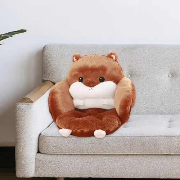 Hamster Siddepude Stol Pude Moderne Stol Puder Komfortabelt Sædeunderlag Dyr Pude, Dyb Brun