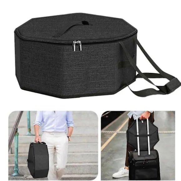 Hatteopbevaringsboks med stor kapacitet Cowboyhat Opbevaringstaske Rejsetaske Cowboyhat Holder Opbevaringsboks Organisatorer Holdbar Black