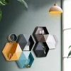 Heksagonal Væghylde Geometrisk Heksagonal Opbevaringshylde Enkel Geometrisk Vægmonteret Flydende Hylde