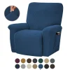 Helt dækkende elastisk recliner sofa betræk i ensfarvet polar fleece sofa pudebetræk til alle årstider Recliner betræk