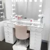 Helt nye makeup spejl pærer - USB 10 pærer 3 lystilstande (kun pærer)