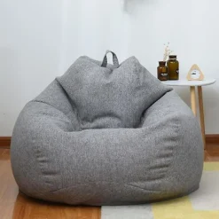 Helt nyt ekstra stort betræk til sækkestol, egnet til voksne og børn, indendørs sækkestolsofa, 90*110 cm. 90 * 110cm Gray