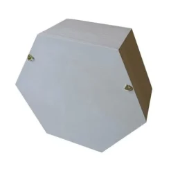 Hexagon hylde i træ 24 x 21 x 10 cm beige