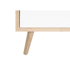 Høj skænk - Sonoma eg, hvid, grå og blå - Skandinavisk stil - CUBA - L 103 x D 40 x H 139 cm Sonoma Ek/Vit/Grå/Blå