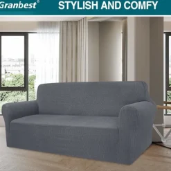 Høj stretch sofaovertræk moderne sofa kast jacquard elastisk—yux