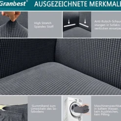 Høj stretch sofaovertræk moderne sofa kast jacquard elastisk—yux