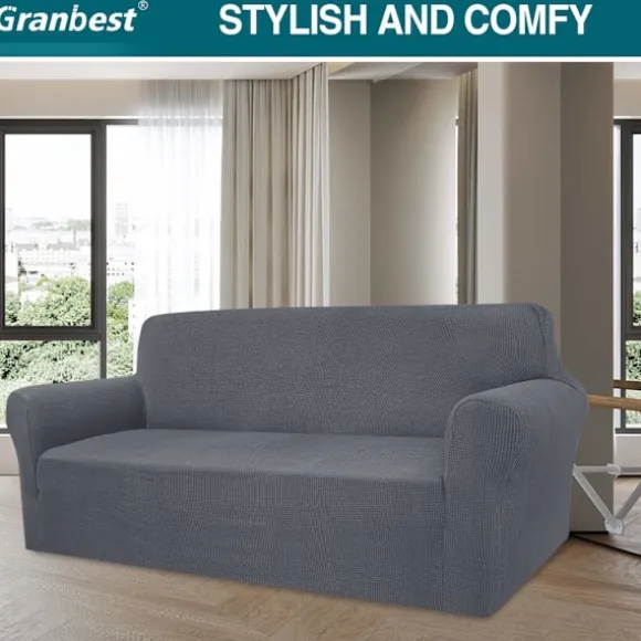 Høj stræk sofaovertræk moderne sofaovertræk jacquard elastisk