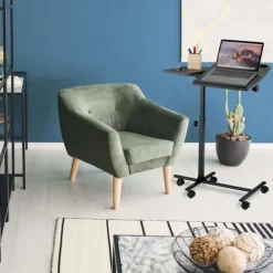 Højdejusterbart laptopbord med hjul