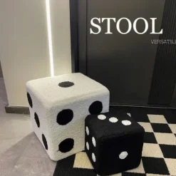 Hjem terninger lav skammel Mario spørgsmålstegn firkantet blok skammel Stue fodskammel Kreativ sød Hjem skoskifteskammel