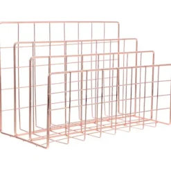Hjemme Magasin Opbevaringsreol Skrivebord Post Organizer Minimalistisk Kontorbrug 24x15,5x11,5 cm Filsortering 1 stk Rose Gold 24.00X15.50X11.50CM