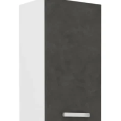 Højskab med 1 hængslet dør - Matgrå - L 40 x D 31,6 x 72 cm - LASSEN Grå