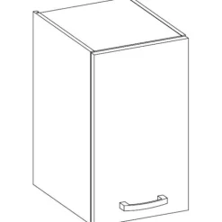 Højskab med 1 hængslet dør - Matgrå - L 40 x D 31,6 x 72 cm - LASSEN Grå