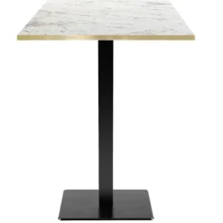 Højt bord 60 x 60 cm - Milan model calacatta marmor med messing kanter Vit