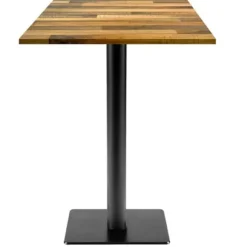 Højt bord 60 x 60 cm - Milan T model lamineret valnød brun