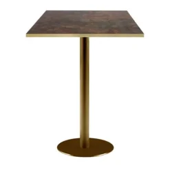 Højt bord 60 x 60 cm Rom bistro rust brun