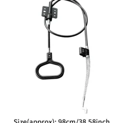 Håndtag Recliner Trækkabel Fjeder, Recliner Reservedele Sofa Pålidelige Slip Trækkabler D-Ring Håndtag (Sort/2 stk)