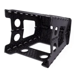 Hopfällbar pall svart/vit stor 120 kg