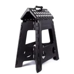 Hopfällbar pall svart/vit stor 120 kg