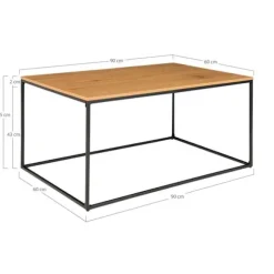 House Nordic Avery Sofabord Eg og Sort brun
