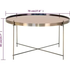 House Nordic Sofabord Scarlett 70x40 cm Rund Messing 444100