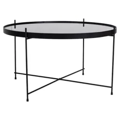 House Nordic Sofabord Scarlett 70x40 cm Rund Sort 444099 Svart