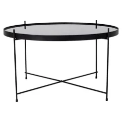 House Nordic Sofabord Scarlett 70x40 cm Rund Sort 444099 Svart