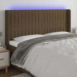 Hovedgærde - Maison Exclusive - Mørkebrun - Justerbar integreret LED - 183x16x118/128 cm mörkbrun