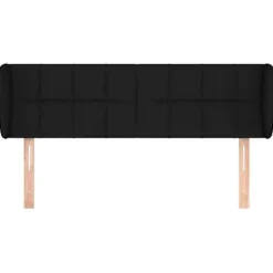 Hovedgærde - Maison Exclusive - med ører - Sort - Højdejusterbar 147x23x78/88 cm Svart