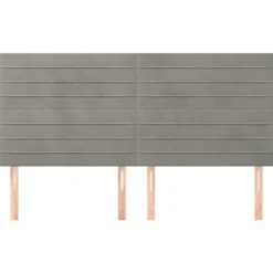 Hovedgærde - Maison Exclusive - 180x5x118/128 cm - Blødt velour - Træben Ljusgrått