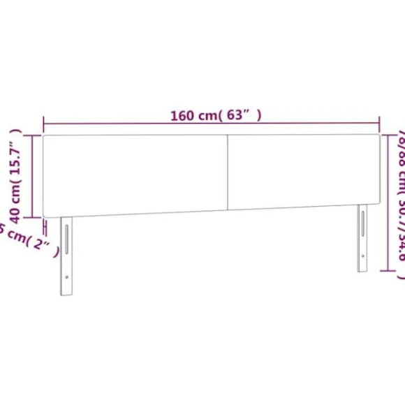 Hovedgærde - Maison Exclusive - Lys grå 160 x 5 x 78/88 cm - Indbygget LED - Højdejusterbar ljusgrått
