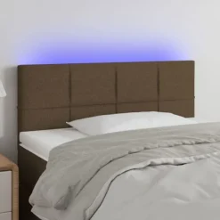 Hovedgærde - Maison Exclusive - Mørkebrun - Indbygget LED - 90 x 5 x 78/88 cm Mörkbrun