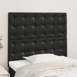 Hovedgærde - Maison Exclusive - Syntetisk læder Sort - 100 x 5 x 118/128 cm - Højdejusterbar Svart