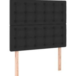 Hovedgærde - Maison Exclusive - Syntetisk læder Sort - 100 x 5 x 118/128 cm - Højdejusterbar Svart