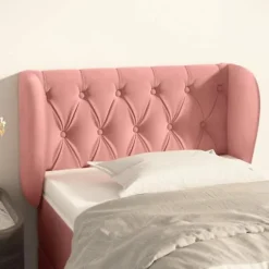 Hovedgærde - Med ører - Blødt velour - Rosa - Højdejusterbar Ros