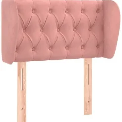 Hovedgærde - Med ører - Blødt velour - Rosa - Højdejusterbar Ros