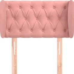 Hovedgærde - Med ører - Blødt velour - Rosa - Højdejusterbar Ros