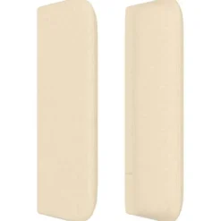 Hovedgærde - med ører - Creme - 147×16×78/88 cm - Holdbart stof Grädde