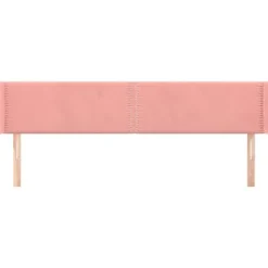 Hovedgærde - Med ører - Rosa velour - Robuste træben - Højdejusterbar Ros