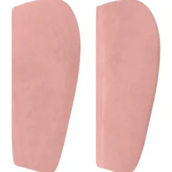 Hovedgærde - Med ører - Rosa velour - Højde justerbar 78/88 cm - 103x23 cm Ros