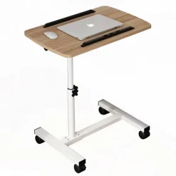 Hæv- og sænkbart laptopbord med hjul