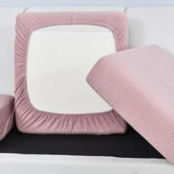 Hvid; Ekstra stor chaiselong (90-110 cm), længde 160-190 cm; Skandinavisk minimalistisk chaiselong sofabetræk i majsfleece, fuldt dækket elastisk Lounge chair cover | Fyndiq